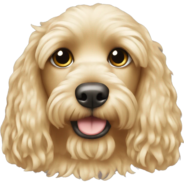 Blonde Cockapoo with straight hair emoji