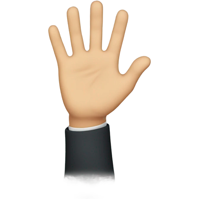 Hand waving emoji