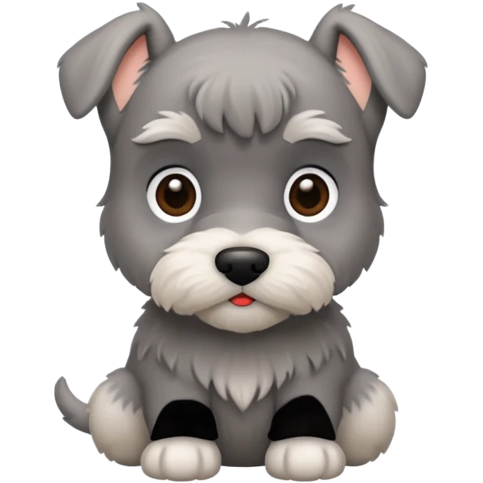 Schauzer mini gris perro mas cute emoji