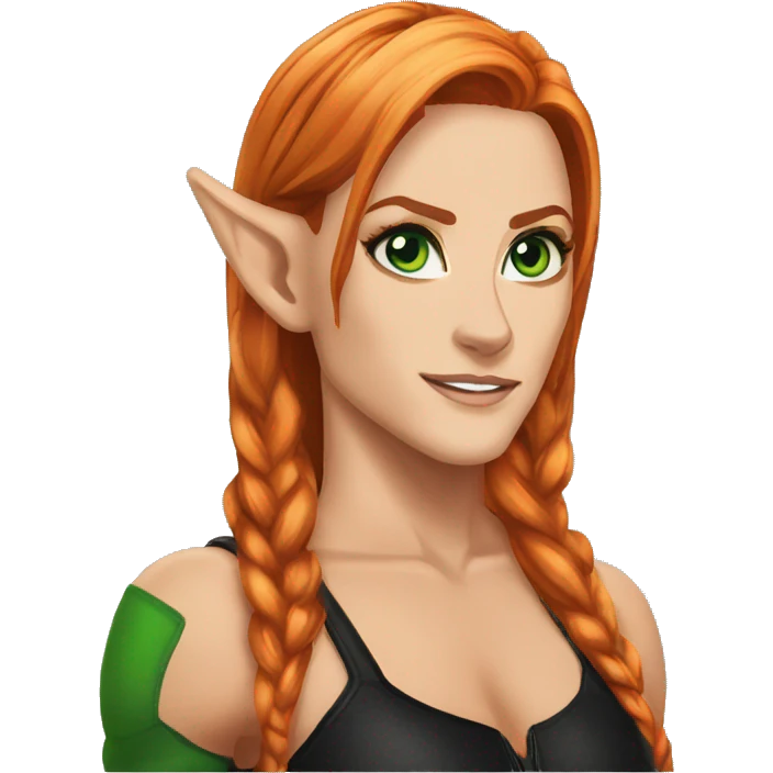 WWE Becky Lynch green eyes elf ears emoji