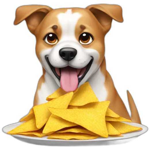 dog eating nachos emoji