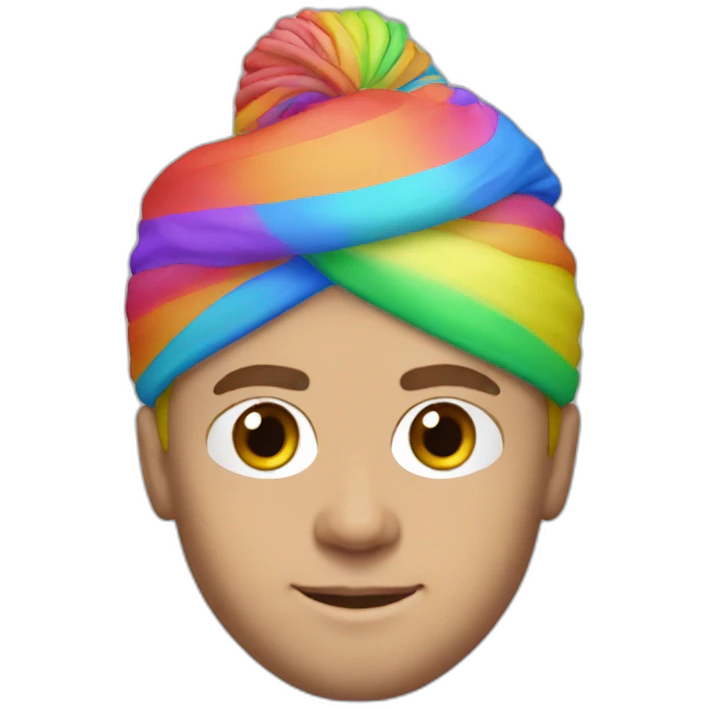 Jordan Henderson wearing a rainbow turban emoji