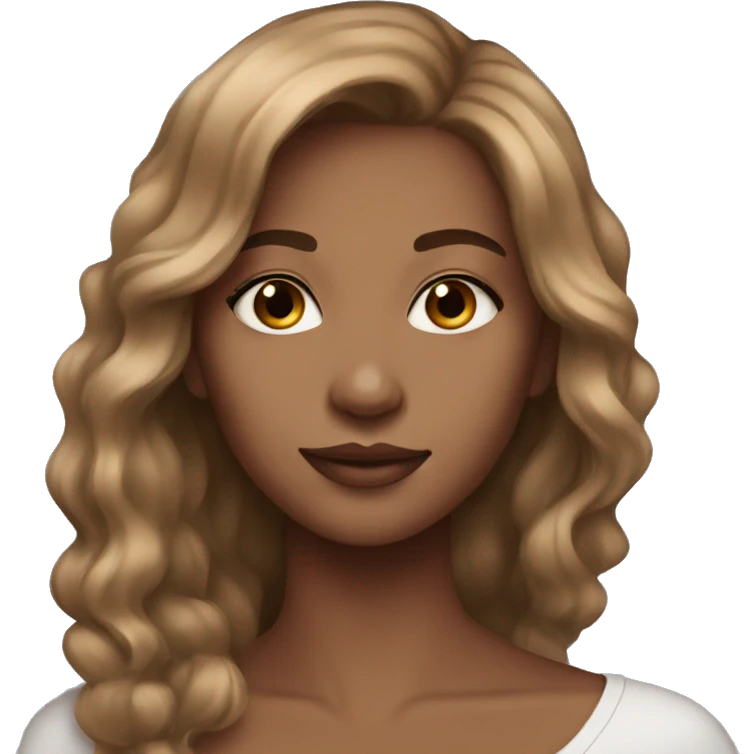 stunning girl light brown hair emoji