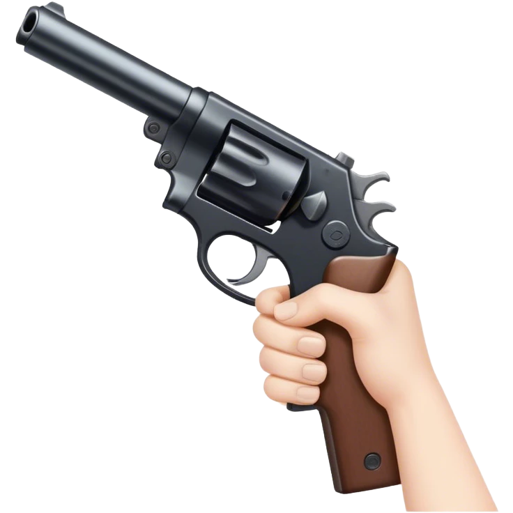 gun pointed at screen emoji