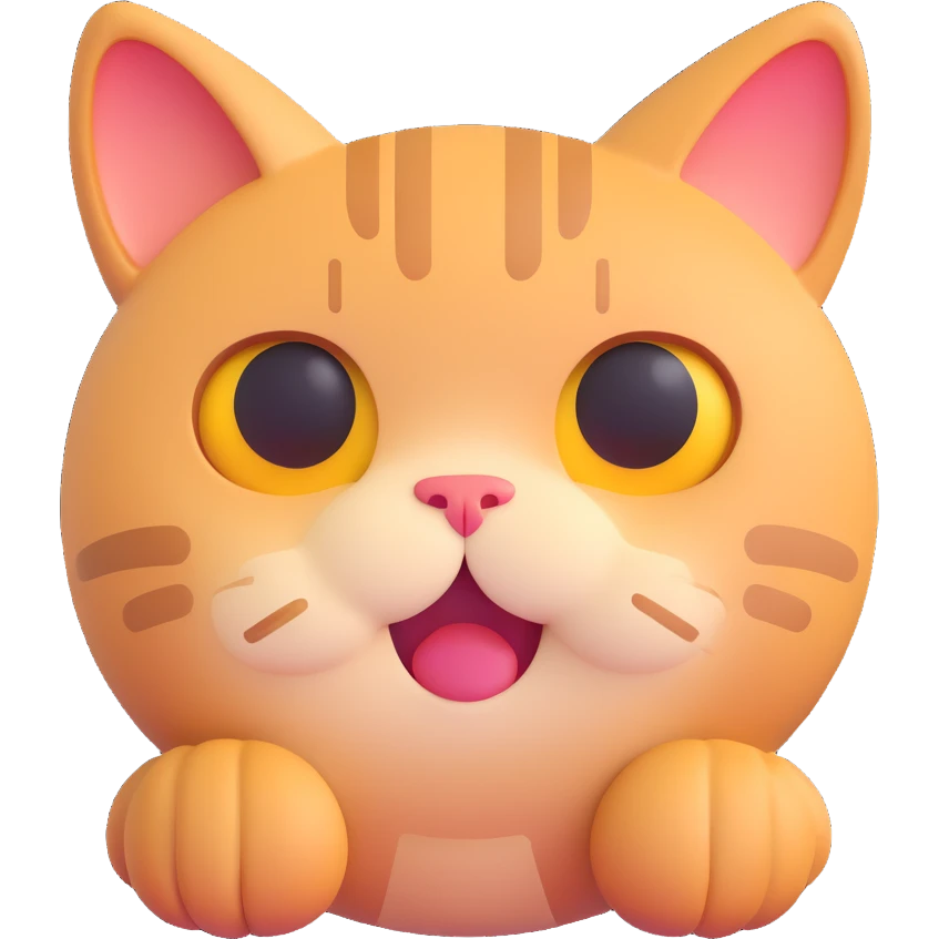 sad cat emoji, teary eyes, round face emoji