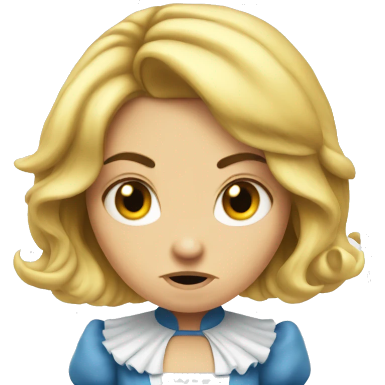 Alice from alice and wonderland angry emoji