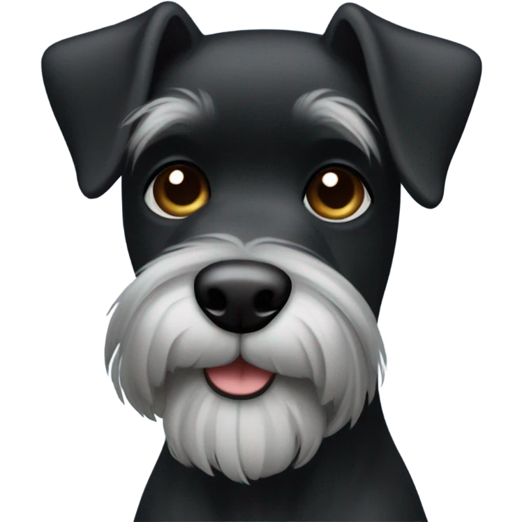 Black schnauzer mini emoji