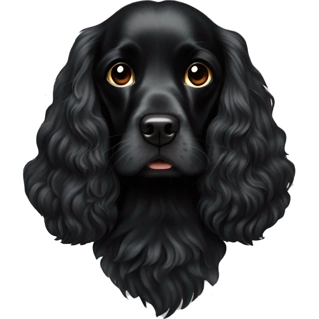 Black cocker spaniel long haired  emoji