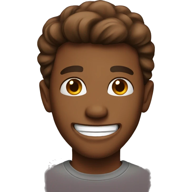 Brown smile emoji  emoji