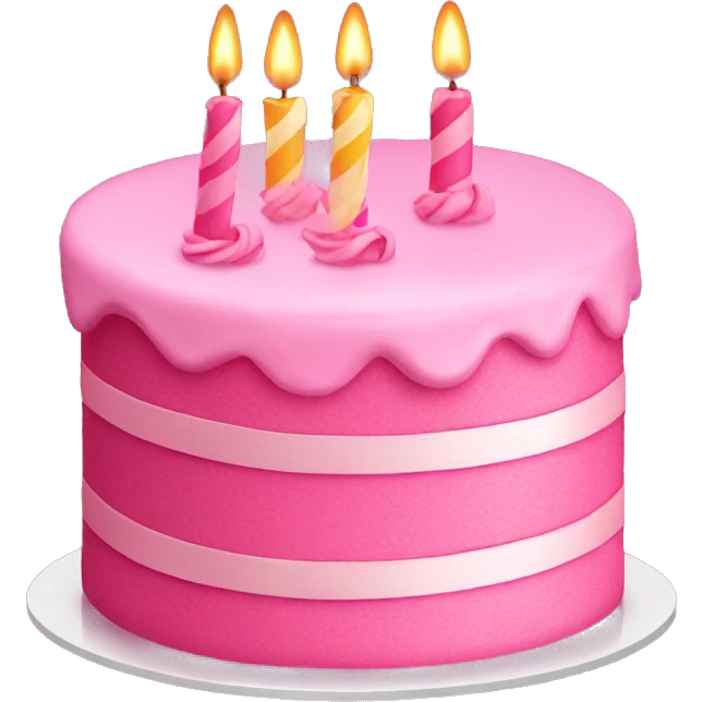 pink birthday cake  emoji