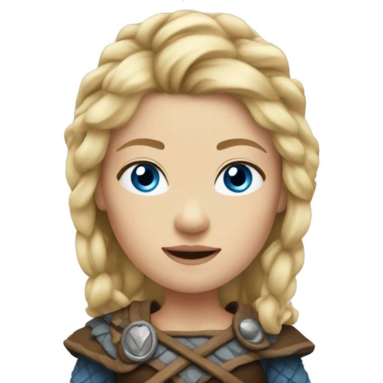 viking woman blond hair blue eyes emoji
