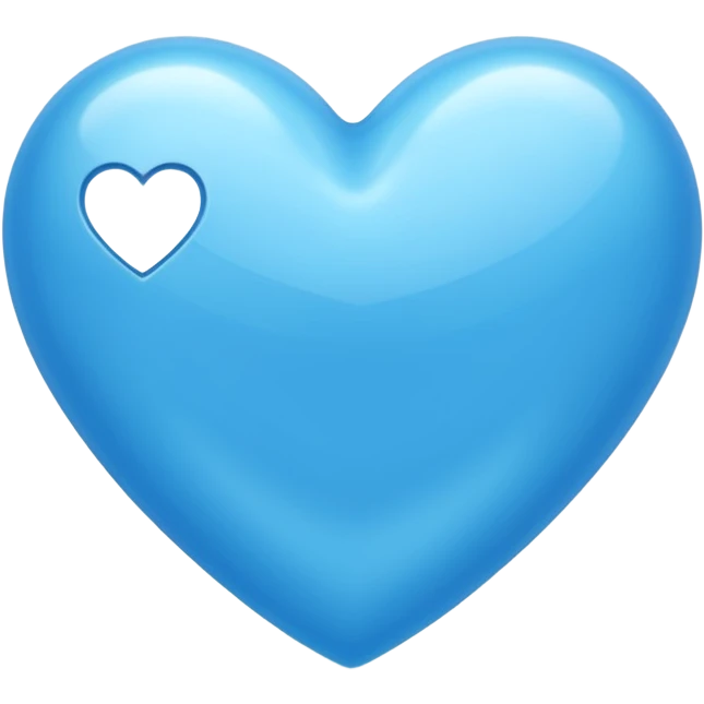 Azure color heart emoji