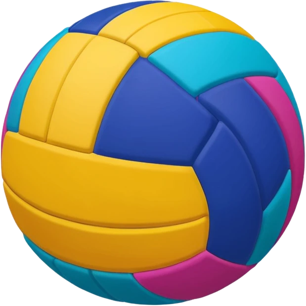 colourfull volleyball emoji