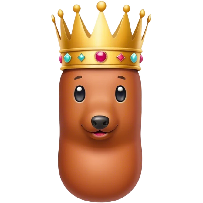 Sausage being crowned emoji