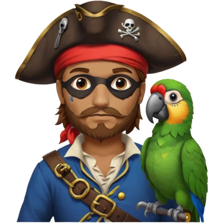 pirate and parrot emoji