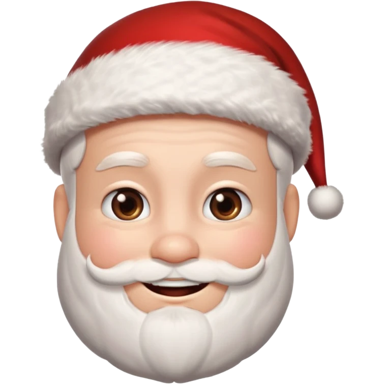 산타 모자를 쓰지 않은 젊은 산타 얼굴 정면 emoji