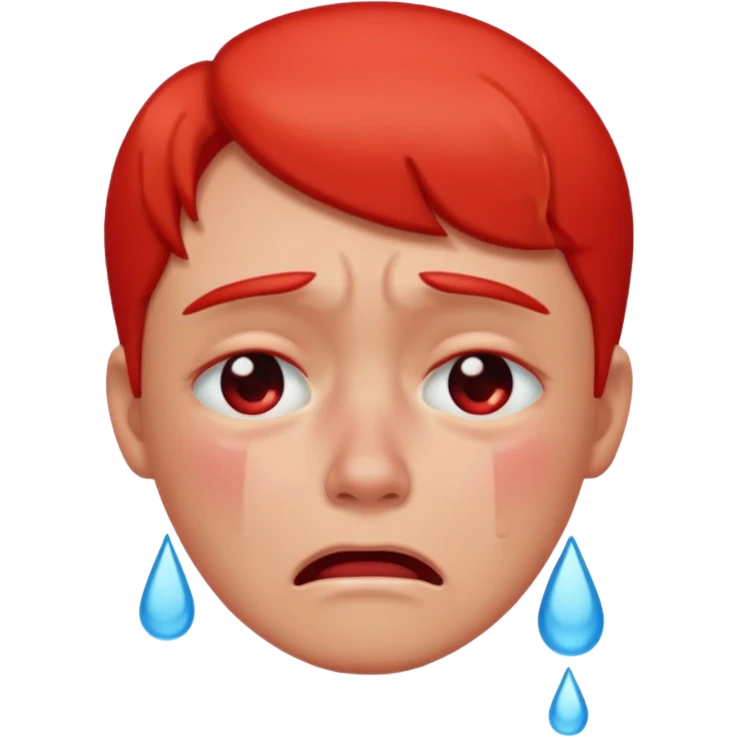 crying red faced  emoji
