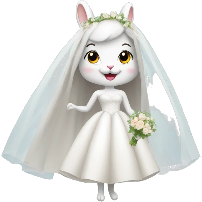 Happy bride Rabbit emoji