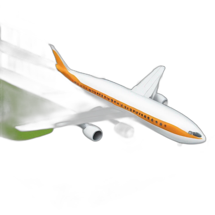 Plane next to building emoji