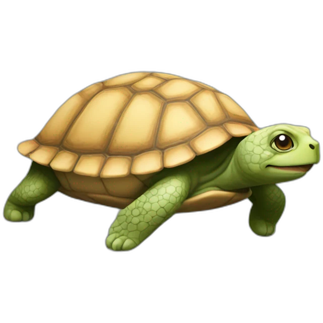 Un chat sur une tortue emoji