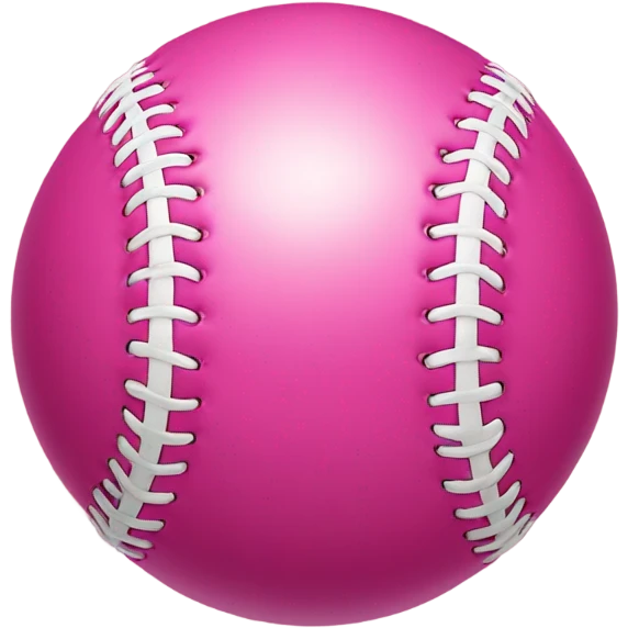 pink baseball emoji