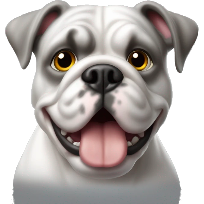 Französische Bulldogge grau emoji