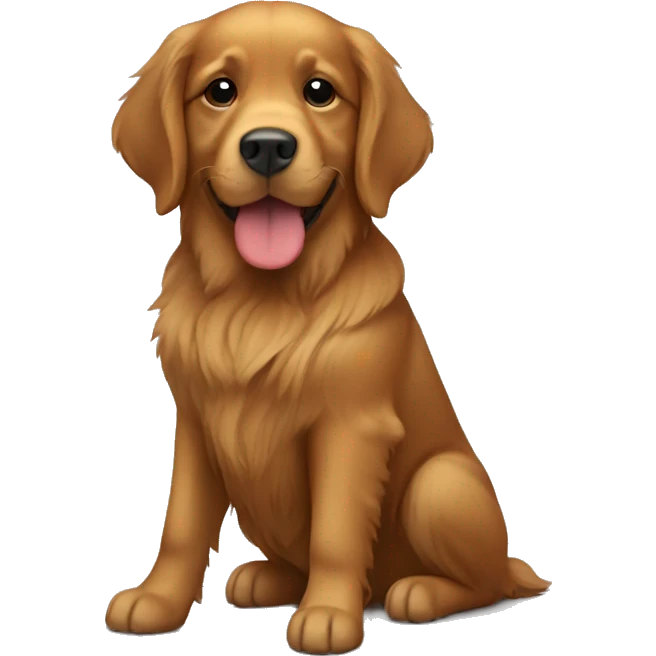 Golden Retriever dark red emoji
