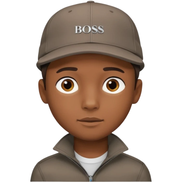 Haz un Niño moreno con una gorra Hugo boss emoji