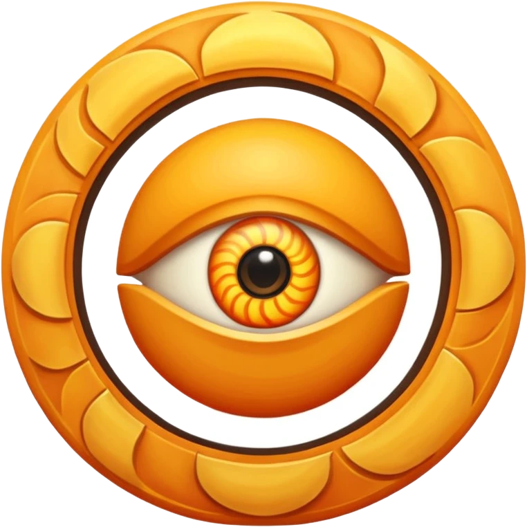 
un ojo tribal combinado con sol y sendero, con un espiral tipo energía ancestral  primitivas

 emoji
