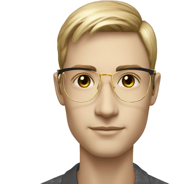 gold glasses emoji