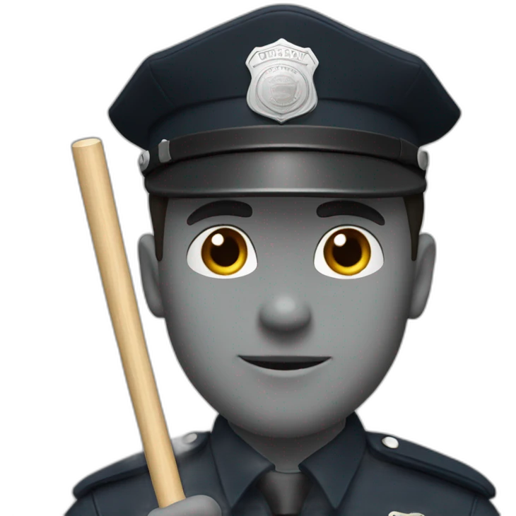 policeman with baton emoji
