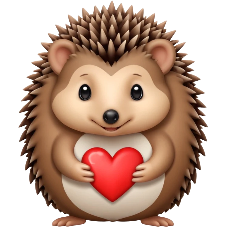Hedgehog with love emoji