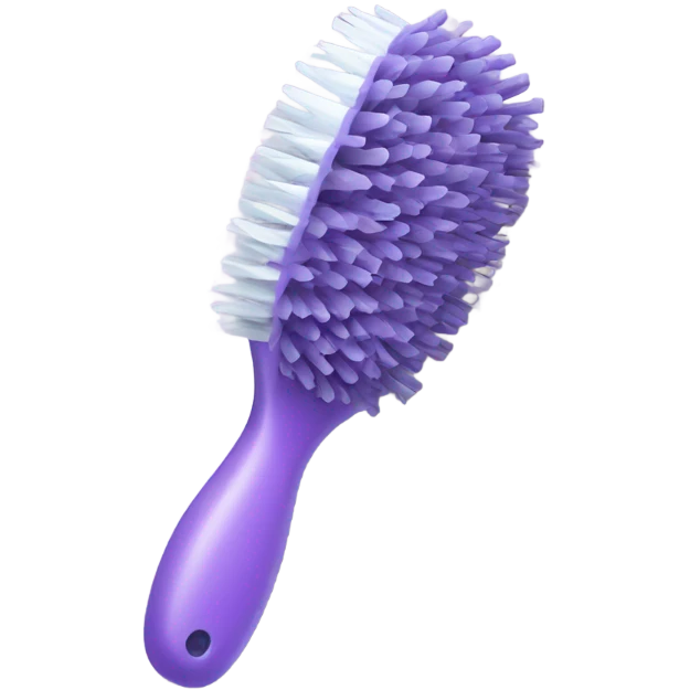 light purple hair brush emoji
