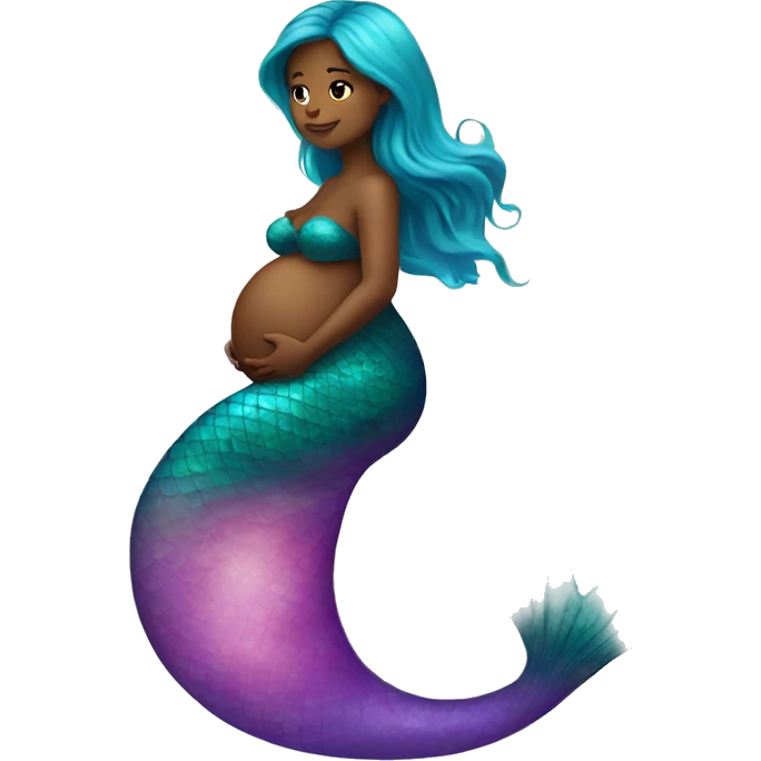 Pregnant mermaid  emoji