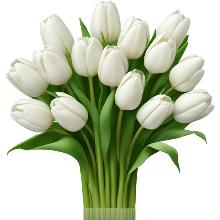 white tulip bouquet  emoji