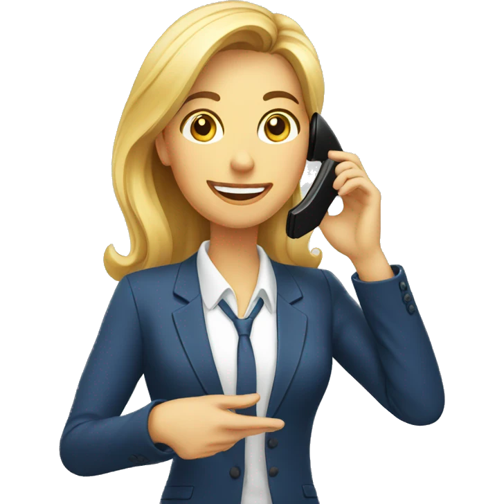 realtor talking on cell phone emoji