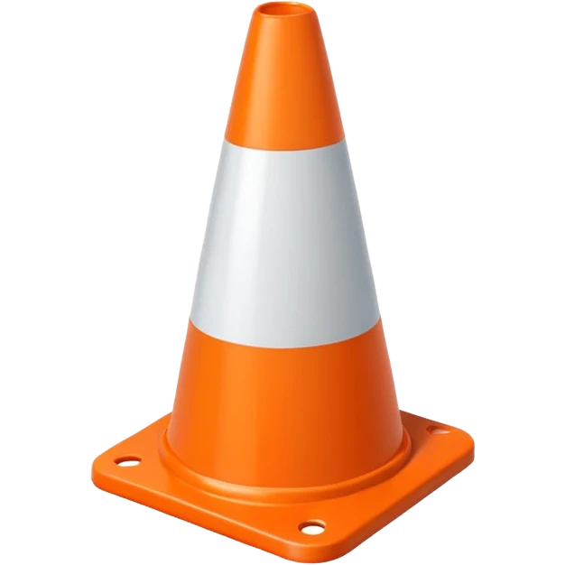 orange traffic cone emoji