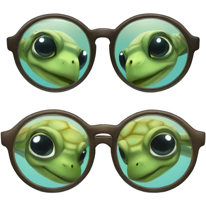 Sea turtle glasses emoji