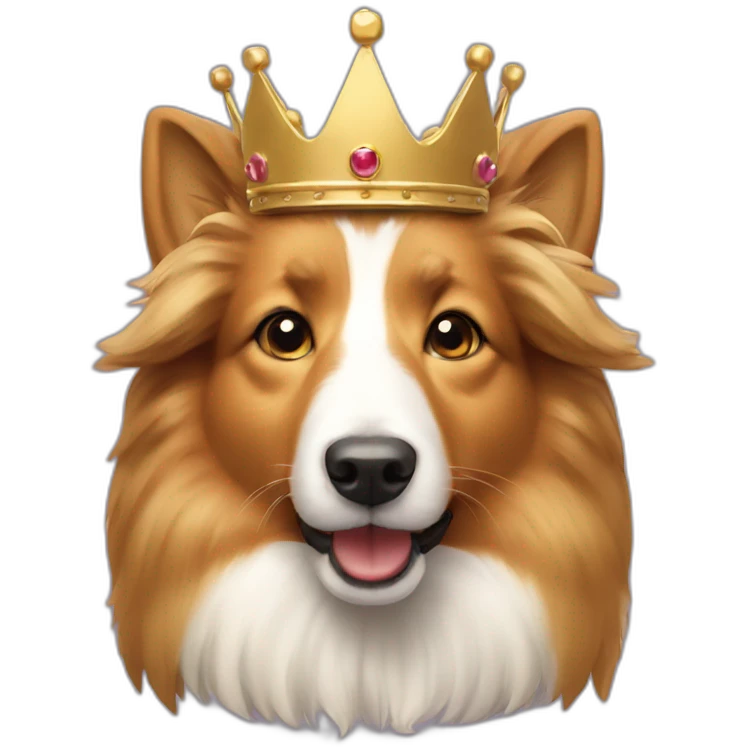 shetland-sheepdog-with-crown emoji