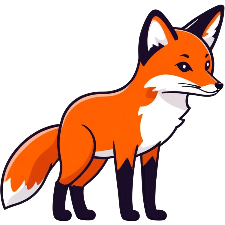 Red hungry fox emoji