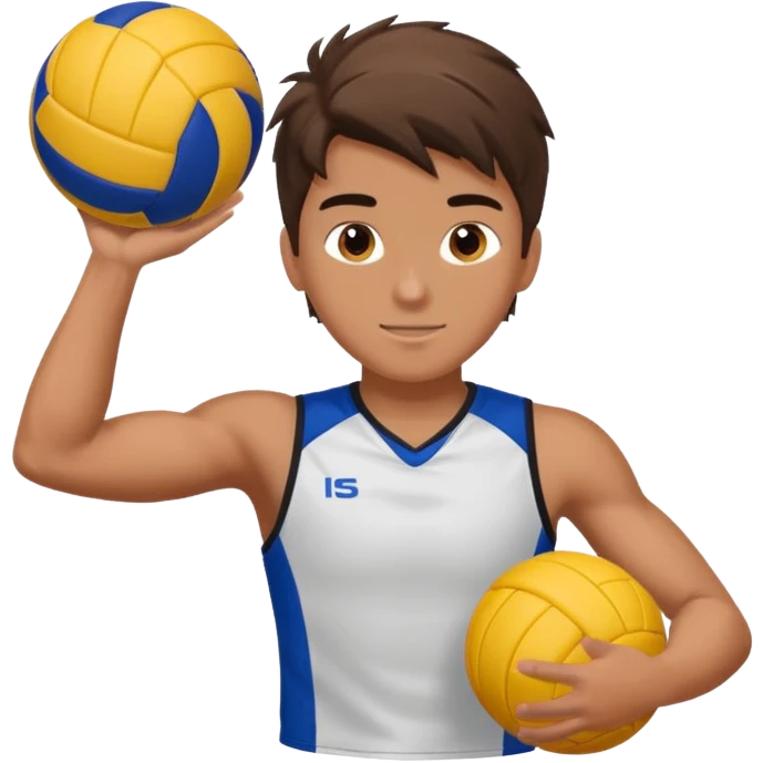 volleyball player boy brunet emoji