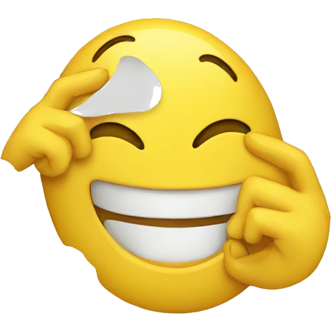 yellow emoji happy hand covering mouth love emoji