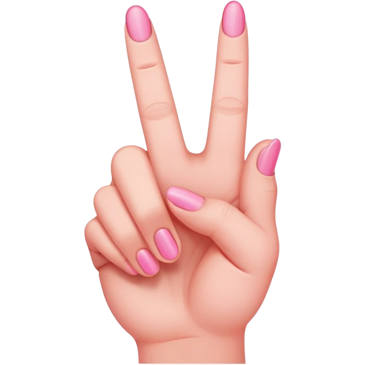 Pink middle finger emoji