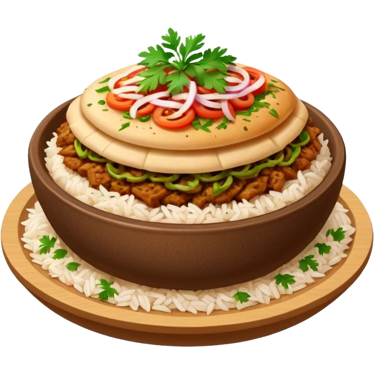 rice topped with döner emoji