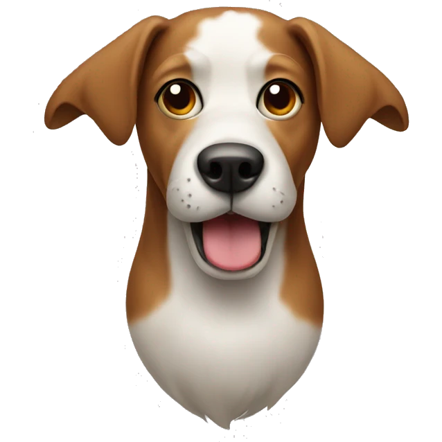 a dog head with legs and a funny nose emoji