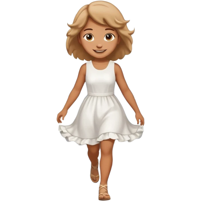 Girl walking on clouds emoji