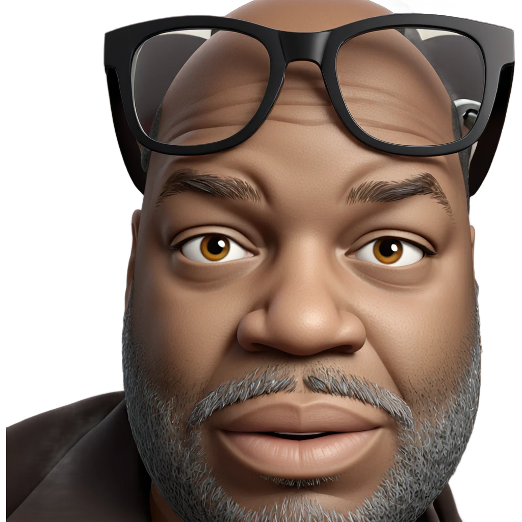 handsome boy with glasses portrait emoji
