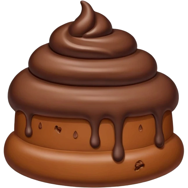 cake with poop emoji