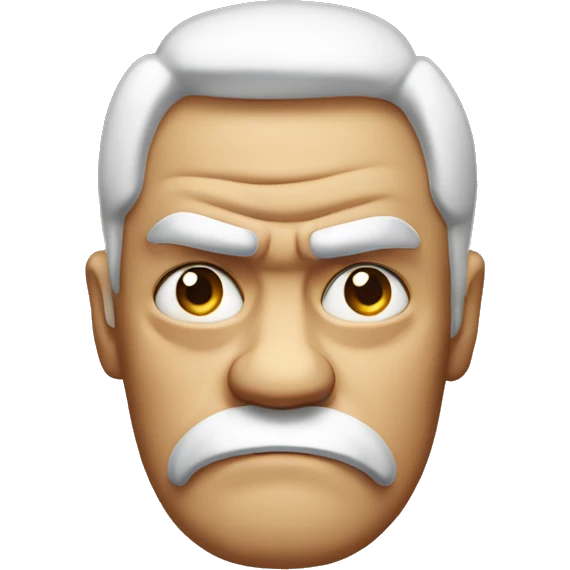 Grumpy face party pooper emoji