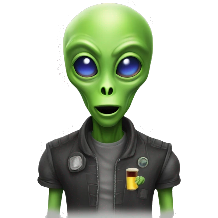 alien partying emoji